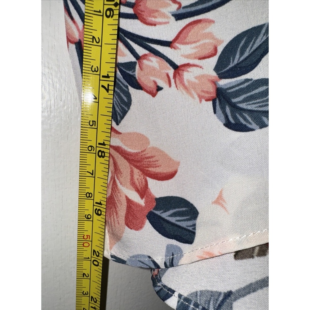 Milk & Honey Crop Top Blouse Boho Ruched Floral Sexy Milkmaid Coquette Women's M - Picture 8 of 11